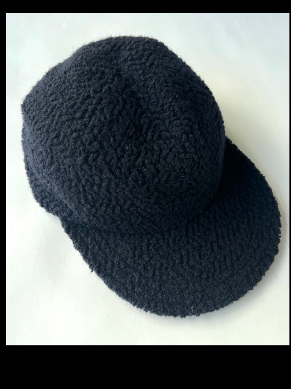 Found Feather 2-panel Trucker Cap, navy Calamai fleece, Small